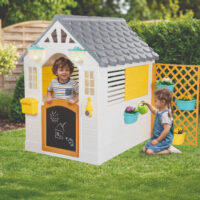 Dolu Garden Playhouse with Fence and 2 Chairs - Image 5