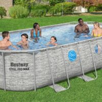 Bestway Splashview Oval 18' x 48" Swimming Pool Set - Image 3