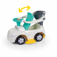 Dolu Kids Ride On Step Car 4-in-1 - White - Image 2