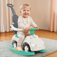 Dolu Kids Ride On Step Car 4-in-1 - White - Image 3