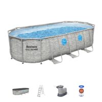 Bestway Splashview Oval 18' x 48" Swimming Pool Set - Image 2